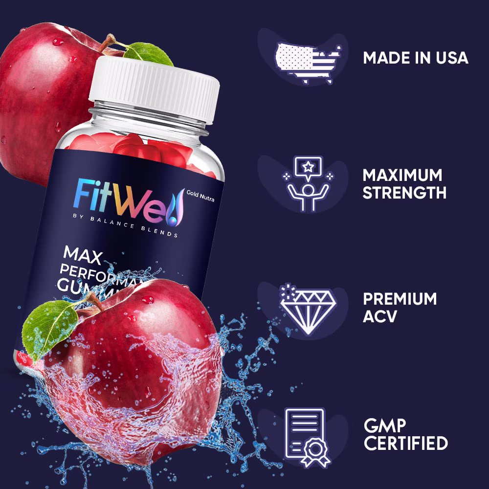 Fitwell gummies with apples — made in USA, maximum strength, premium ACV and GMP certified